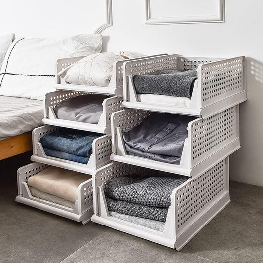 Foldable Stackable Wardrobe Organizer for Clothes (2)